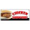 Signmission CHICKEN SANDWICH BANNER SIGN fried restaurant signs grilled char broiled B-Chicken Sandwich - alternate 1